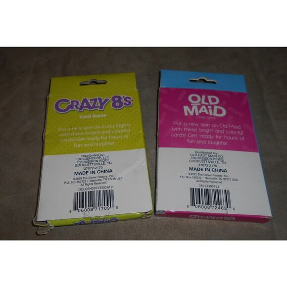 2019/2022 Clever Factory Card Game Lot: Old Maid & Crazy Eights 8's - Picture 6 of 6